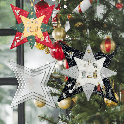 Christmas Patchwork Star Template Set-- With Instructions