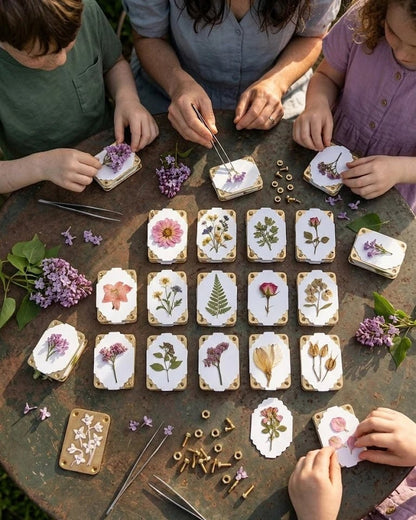 Mini Portable Flower Press | Pocket-Sized Botanical Press for Small Blooms, Petals & Keepsake Crafts