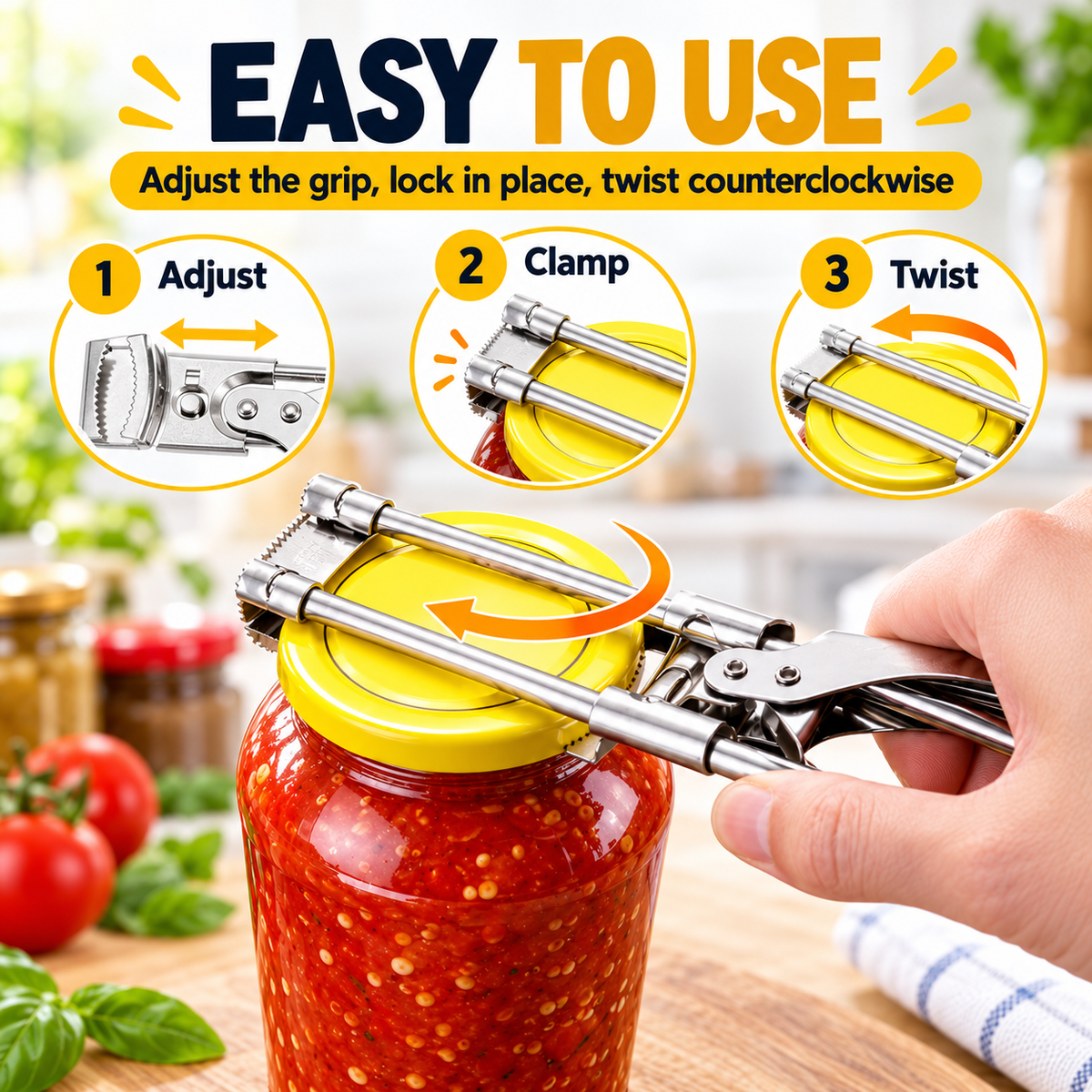 Adjustable Stainless Steel Can Opener