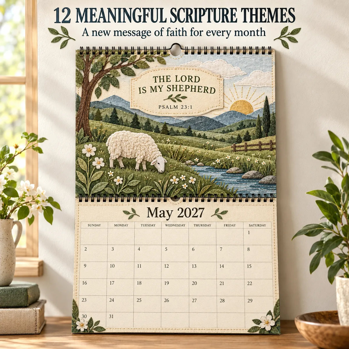 2027 Psalms Wall Calendar | Monthly Scripture & Christian Artwork
