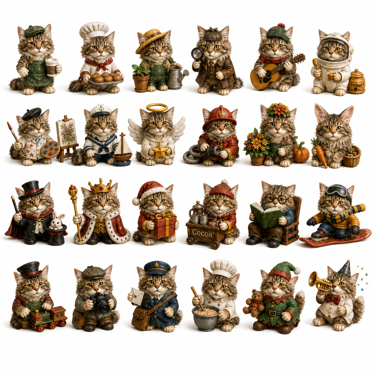 Maine Coon Jobs Advent Calendar 2026 24 Days of Unique Collectible Cat Miniatures