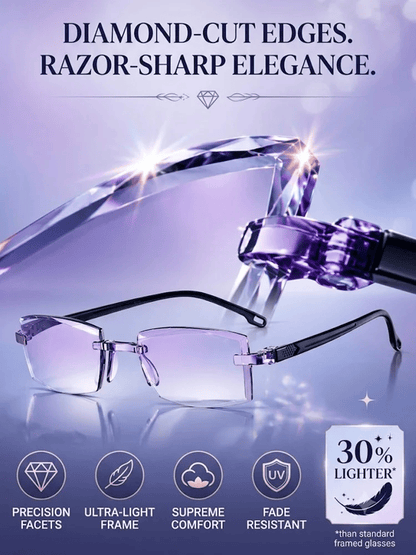 Rediscover Clear Vision Smart Zoom Diamond-Cut Reading Glasses