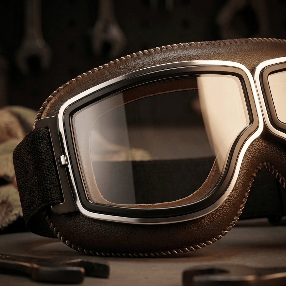 OTG Vintage Motorcycle Goggles (Fits Over Glasses)