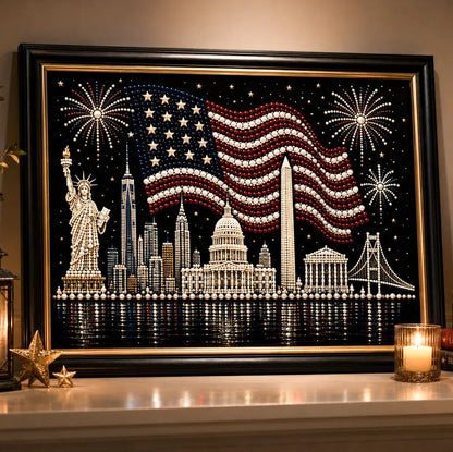America 250th Anniversary Pearl Art Kit Stars & Stripes Skyline Limited Edition