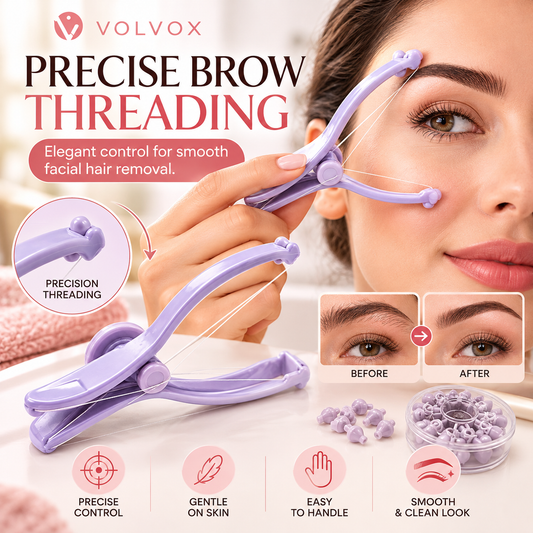Precise Brow Threading Tool Easy At-Home Facial Hair Removal & Eyebrow Grooming