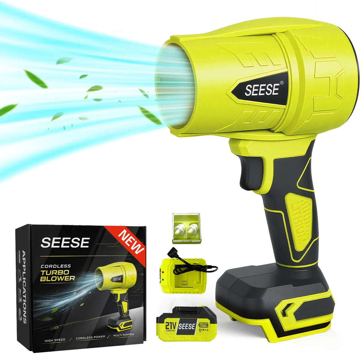 German Precision Craftsmanship Turbo Jet Blower, Cordless Leaf & Snow Blower