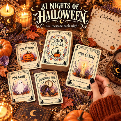 31 Nights of Halloween Oracle Deck | 31 Daily Spooky Messages for October