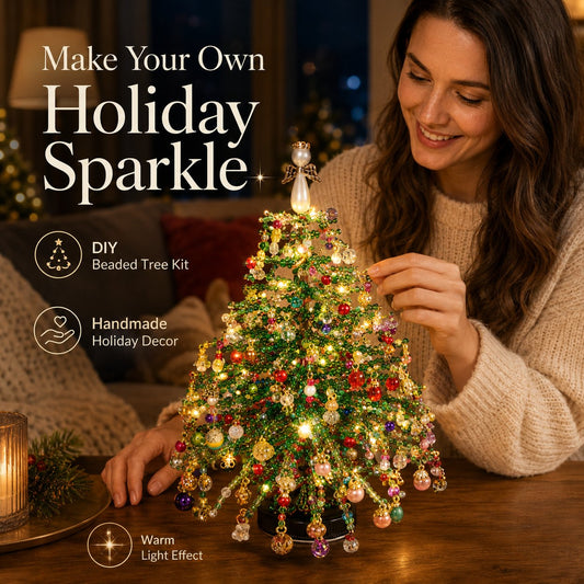 DIY Beaded Christmas Tree Kit Create Your Own Sparkling Holiday Decoration