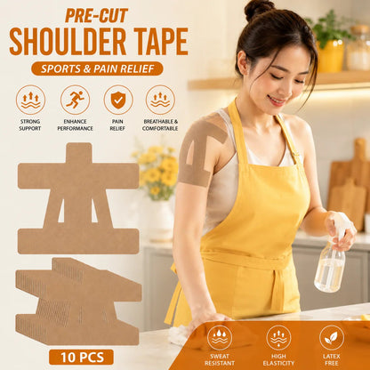 FDA-Registered Fast-Acting Shoulder & Knee Pain Relief Tape Breathable & Sweatproof Latex-Free
