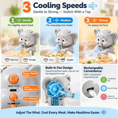 Hands-Free Food Cooling Fan Cool Meals Faster Without Blowing