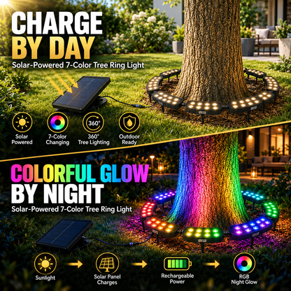 One Tree. Endless Colors. Solar RGB Landscape Ring Light!