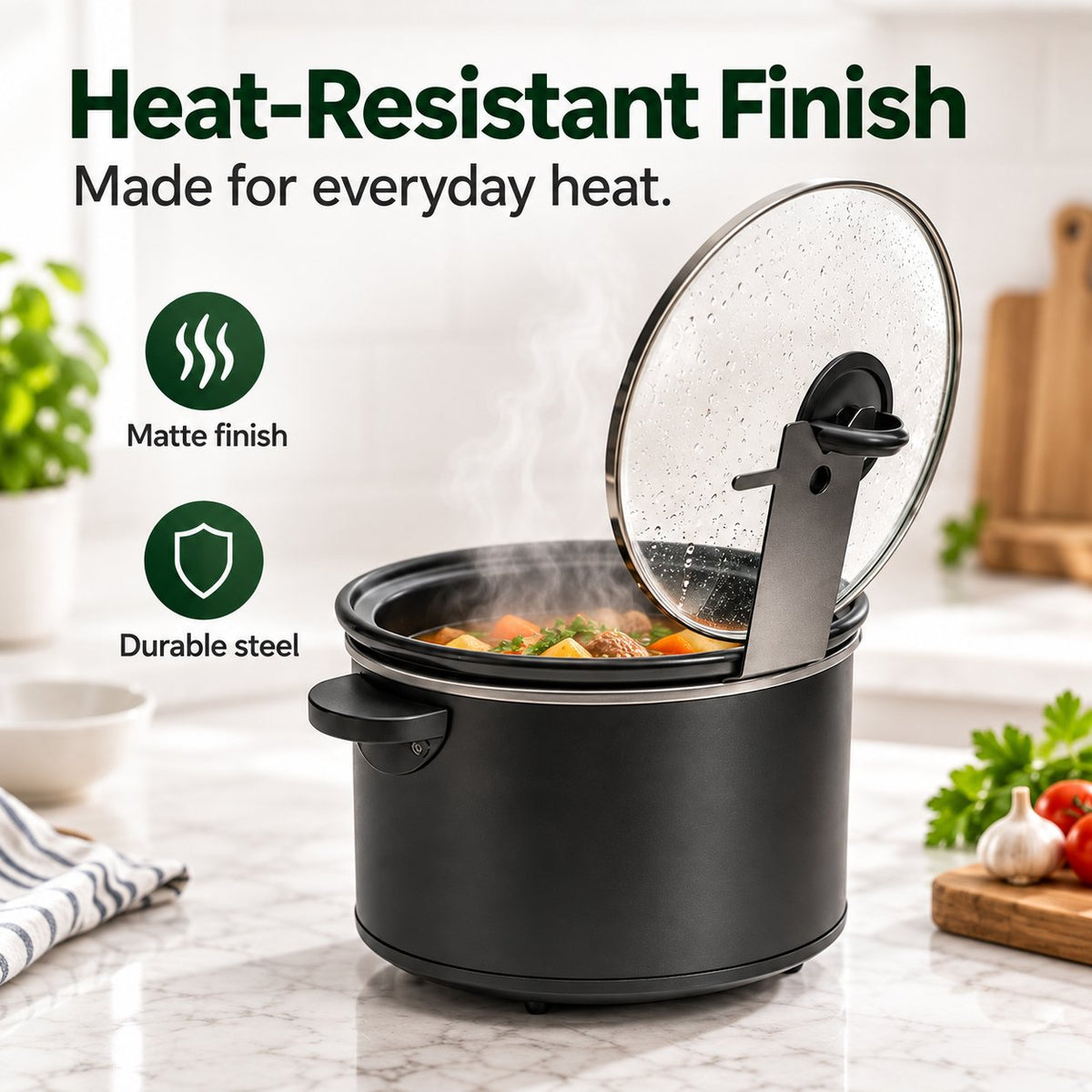 Multifunctional Anti-Slip Cooker Lid Stand - Space-Saving Kitchen Counter Organizer