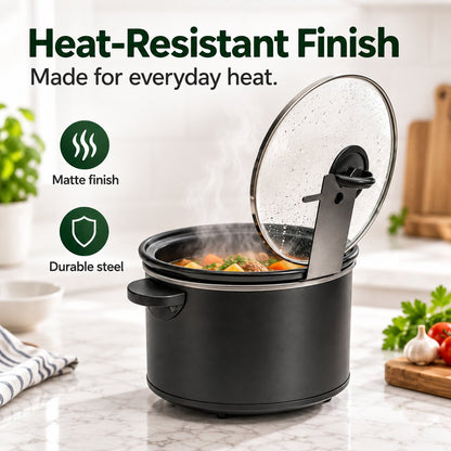 Multifunctional Anti-Slip Cooker Lid Stand - Space-Saving Kitchen Counter Organizer