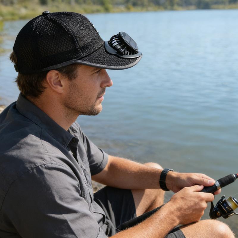 2026 Pro Outdoor Cooling Hat: Dual-Power Fan Cap