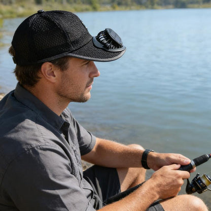 2026 Pro Outdoor Cooling Hat: Dual-Power Fan Cap