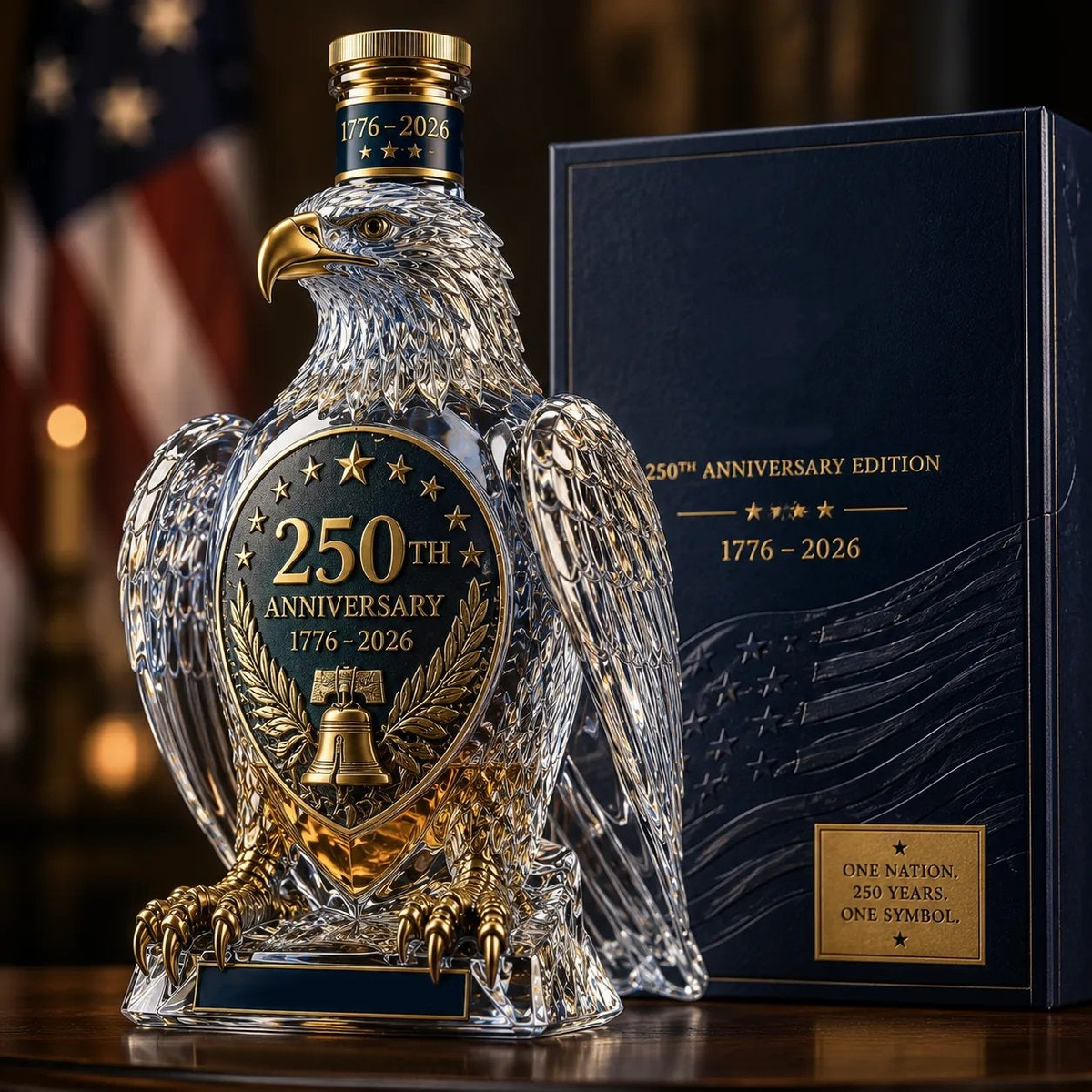 Hawk Whiskey Bottle -250th Anniversary Commemorative Bottle
