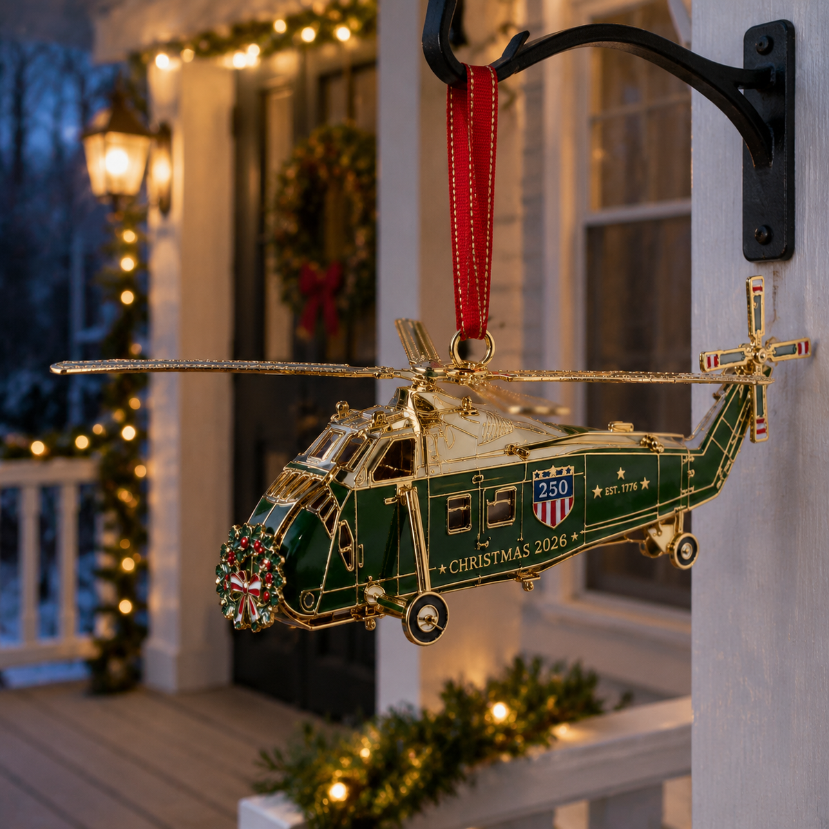 250th Anniversary Edition Helicopter Ornament