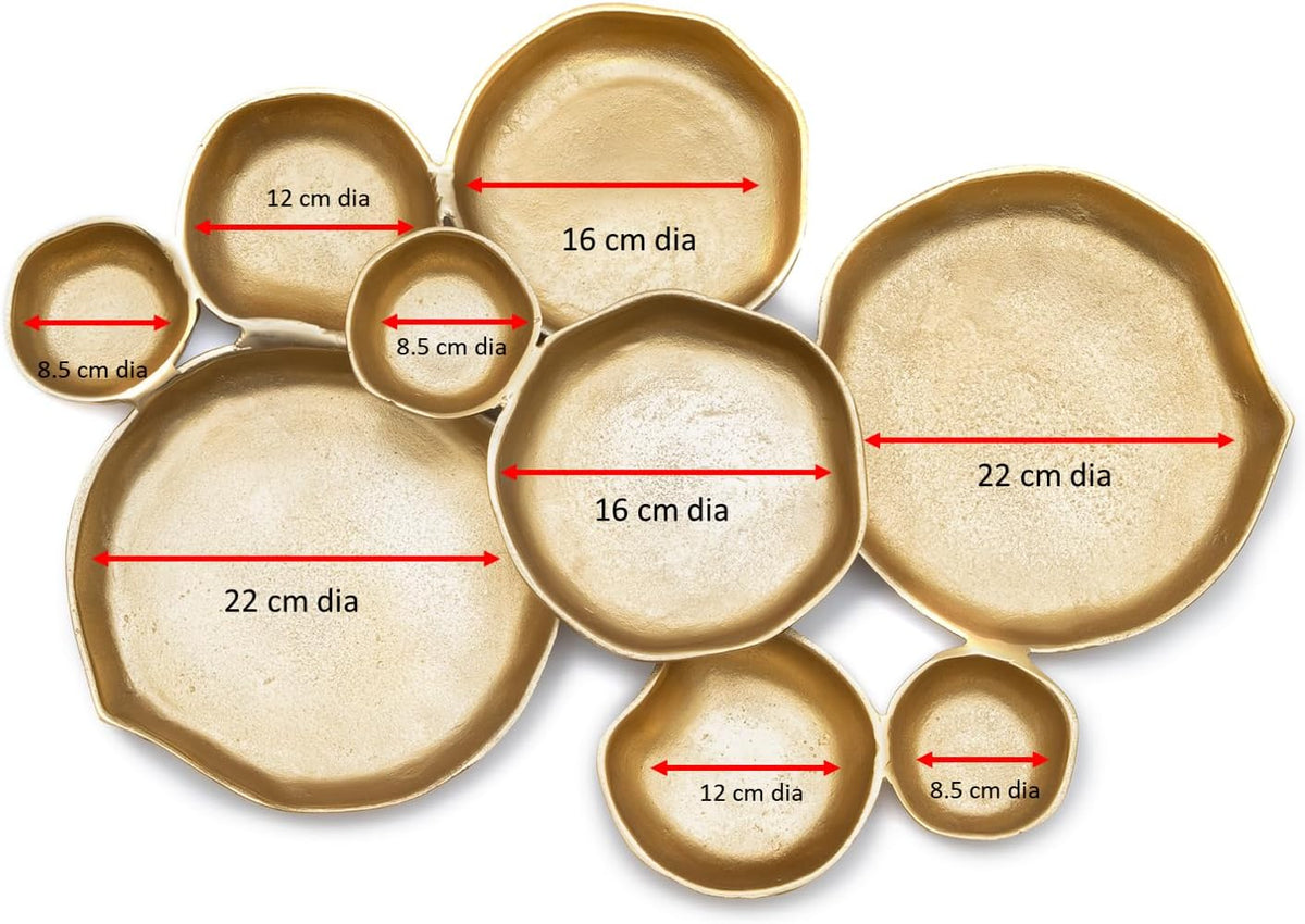 Cluster Accent Bowls Shiny Gold Snack & Appetizer Serving Dish
