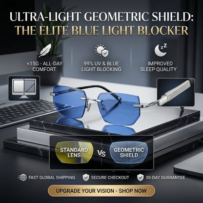 Intelligent Auto-Focus Zoom Glasses - Blue Light Blocking & Anti-Eye Strain Rimless Eyewear