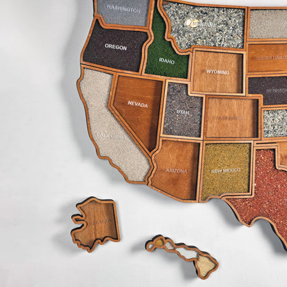 Personalized USA Travel Memory Map Collect & Display Your Travel Keepsakes