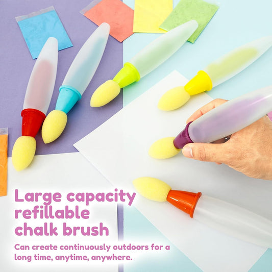 6Pcs Sidewalk Chalk Paint Brush Set