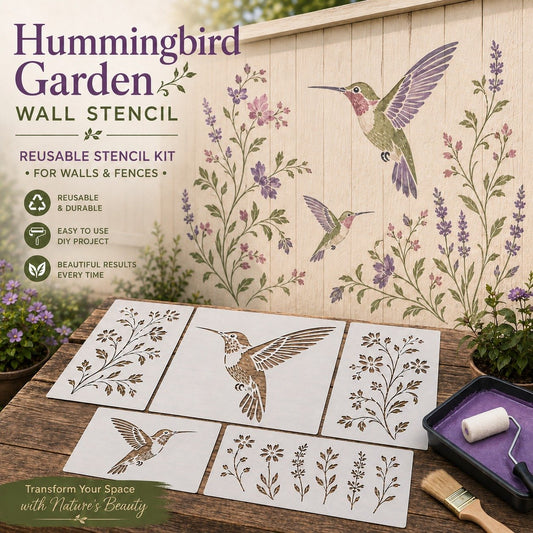 Garden Bloom Wall Stencil Kit | DIY Garden Painting Templates for Every Space