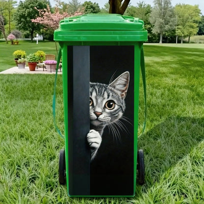 Creative Colourful Cartoon Trash Can Sticker, DIY Funny Bin Decal for Home Bathroom Kitchen&Brighten Your Community