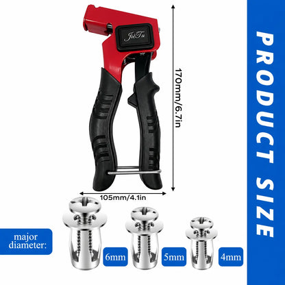 Huge Savings Carbon Steel Button Rivet Locking Nuts Set, M4/M5/M6 Assorted Sizes