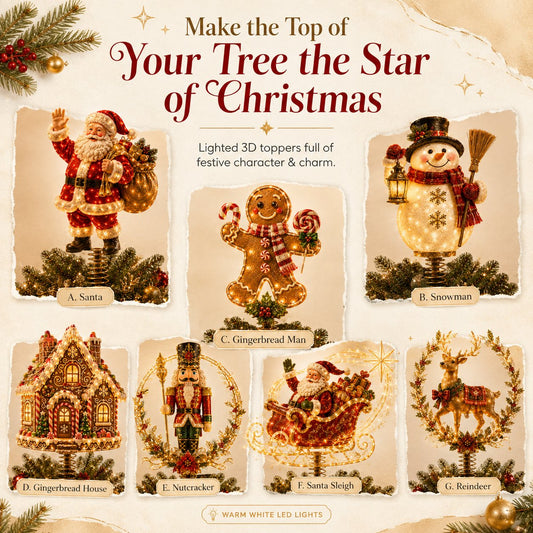 Lighted Christmas Tree Topper Collection
