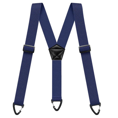 Heavy-Duty Men s Suspenders with Hook Clips Adjustable X/Y-Back Work Suspenders
