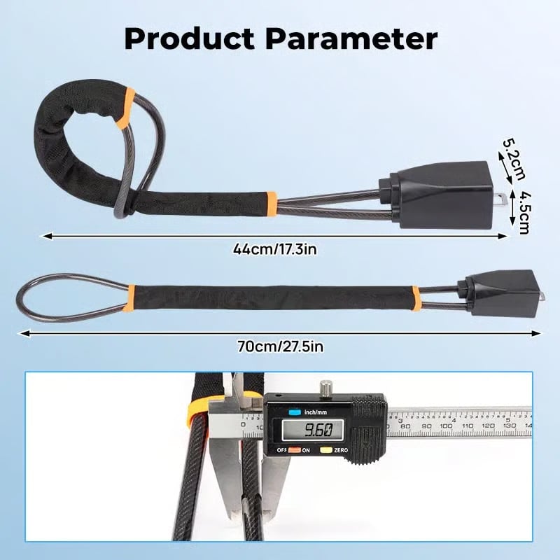 Steering Wheel Lock Seat Belt