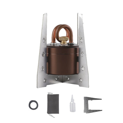 Self-Pressurized Alcohol Stove Lightweight Aluminum & Copper Burner for Hiking, Camping & Survival