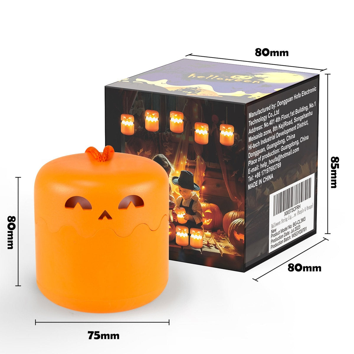 Rechargeable Halloween Pumpkin Lantern Light Collapsible Jack O Lantern