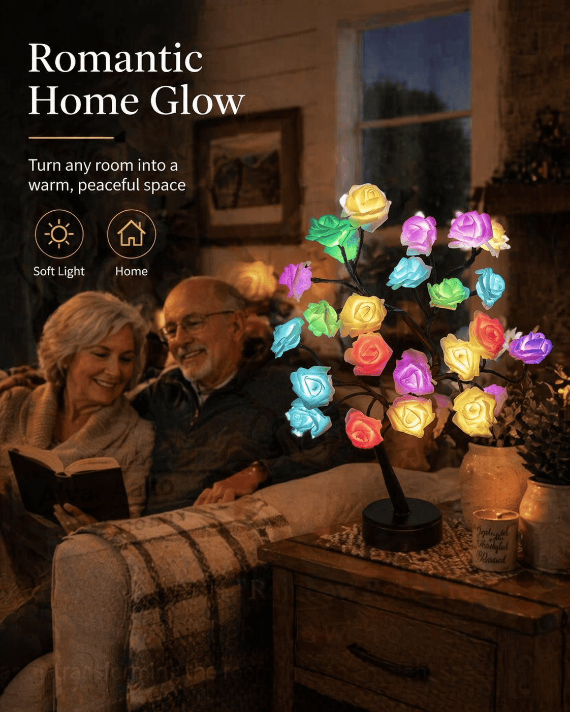 Romantic LED Rose Tree Light with Remote