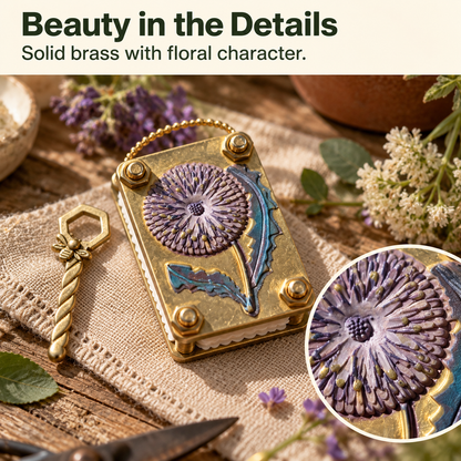 Mini Brass Flower Press Pocket-Sized Botanical Keepsakes