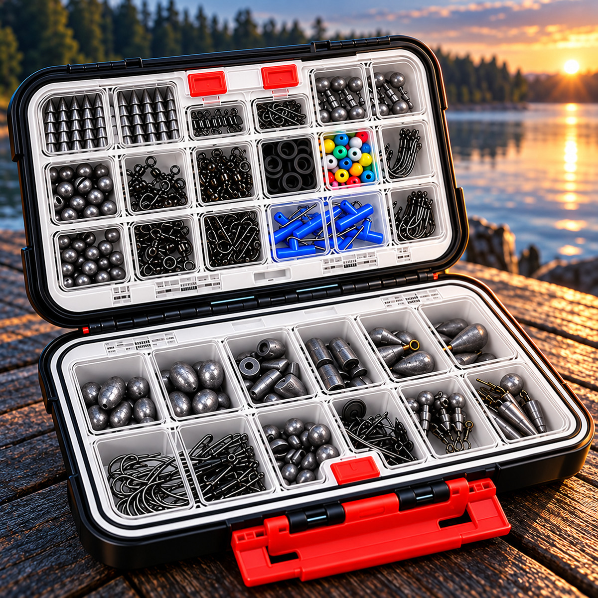 Freshwater Fishing Tackle Kit with Organizer 265 / 400 Pieces