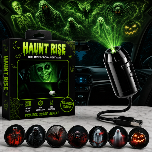 Halloween USB Ghost Projector 7 Spooky Slides & 360 Adjustable Light