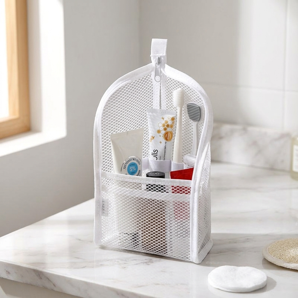 Self-Standing Travel Toiletry Pouch Compact Organizer for Travel & Daily Essentials