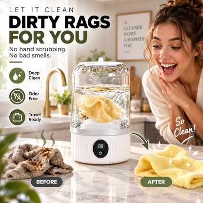Mini Portable Cordless Washing Machine - Rechargeable Underwear & Sock Washer
