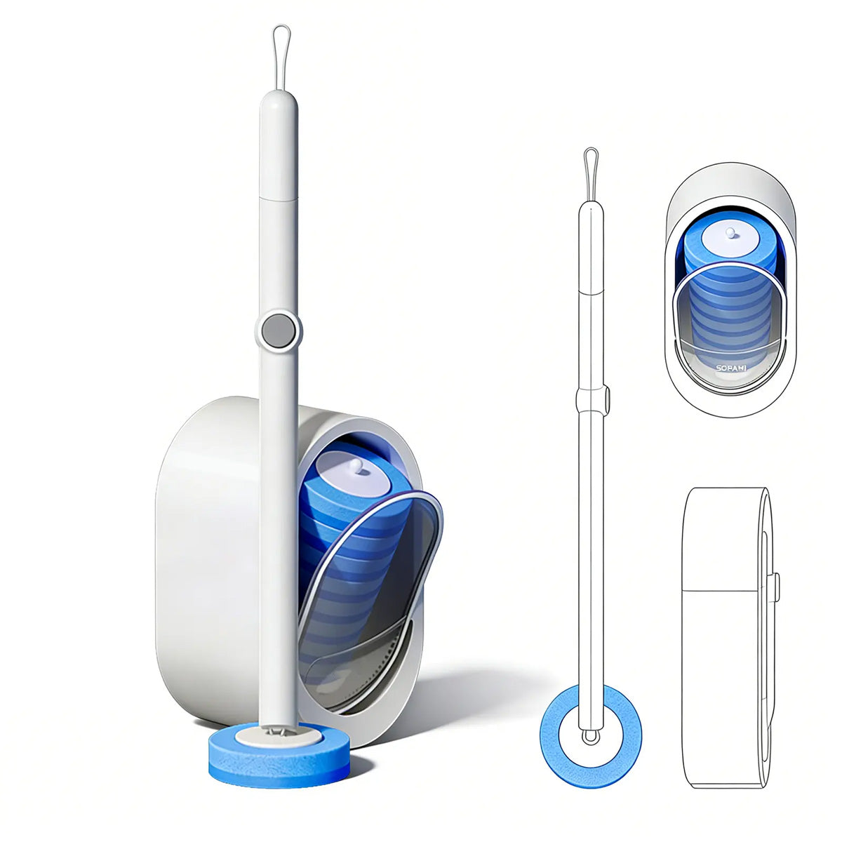 Disposable Toilet Scrubber Kit