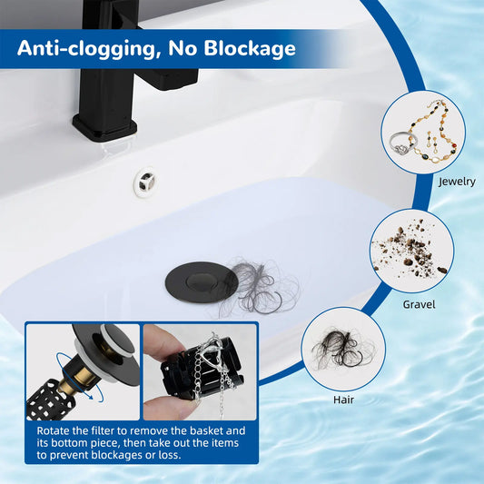 3-in-1 Bathroom Sink Stopper