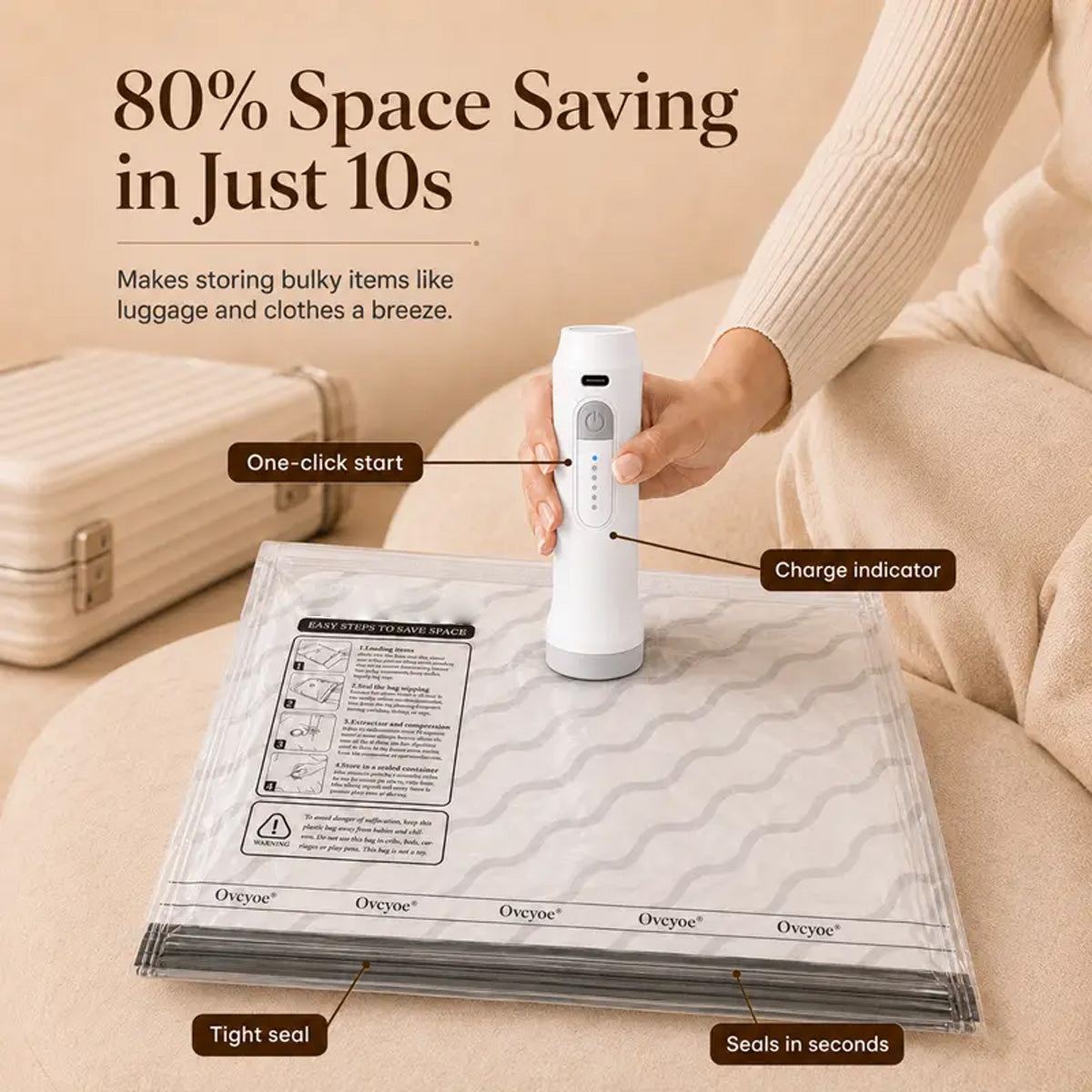 Travel Vacuum Storage Set