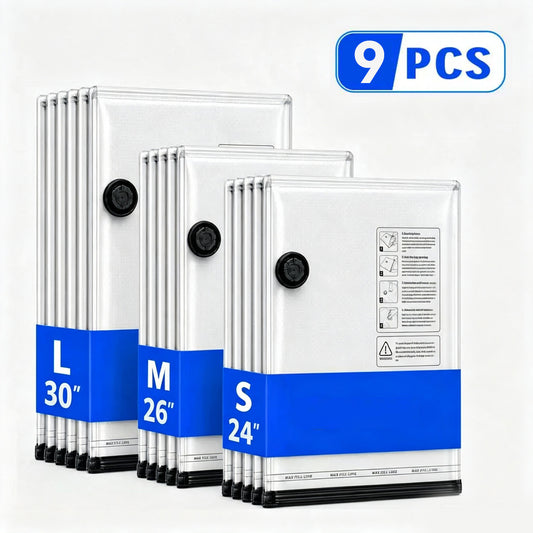 9 Pcs Travel Vacuum Storage Bags