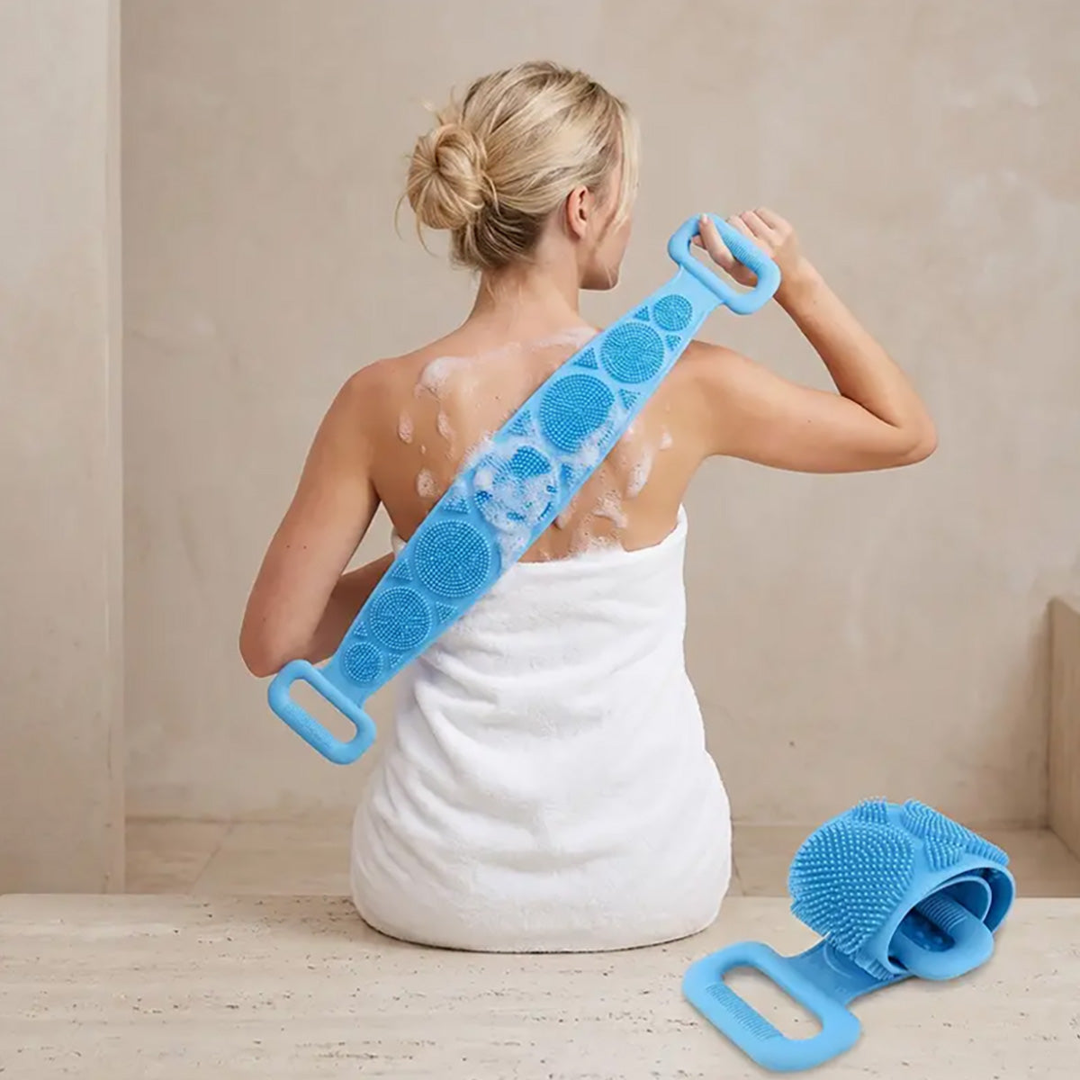Double-Sided Silicone Back Scrubber