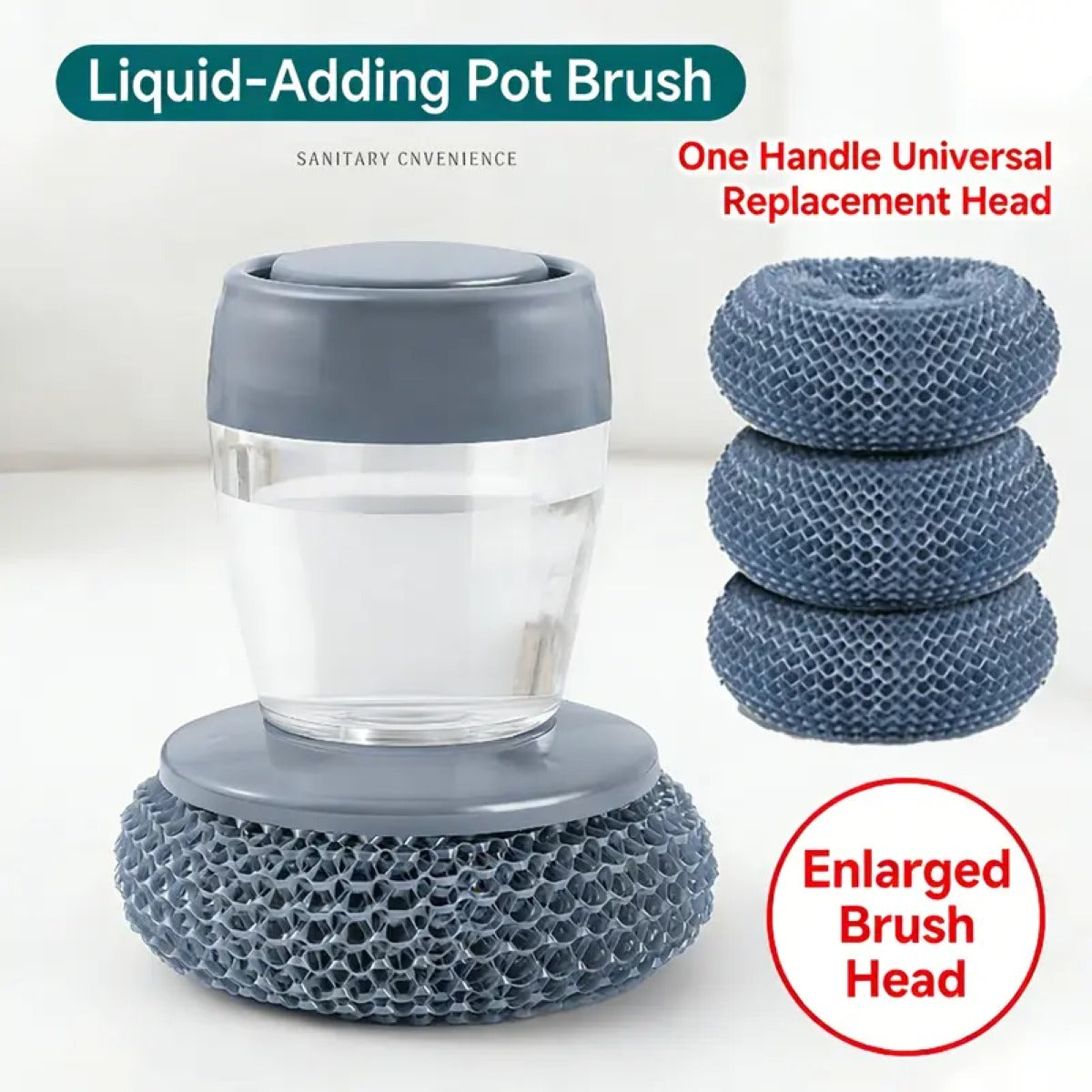 Liquid-Adding Palm Pot Brush