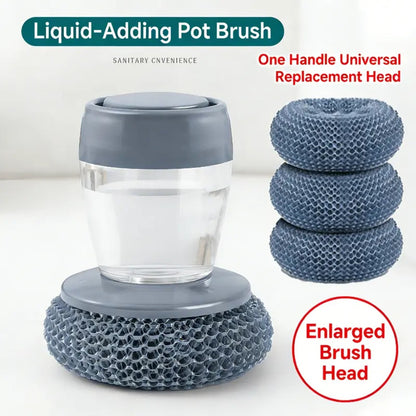 Liquid-Adding Palm Pot Brush