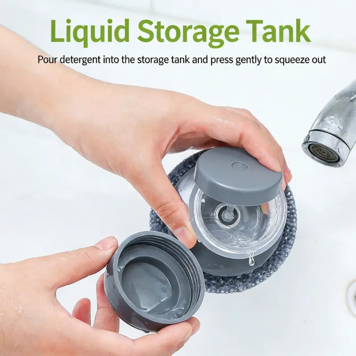 Liquid-Adding Palm Pot Brush