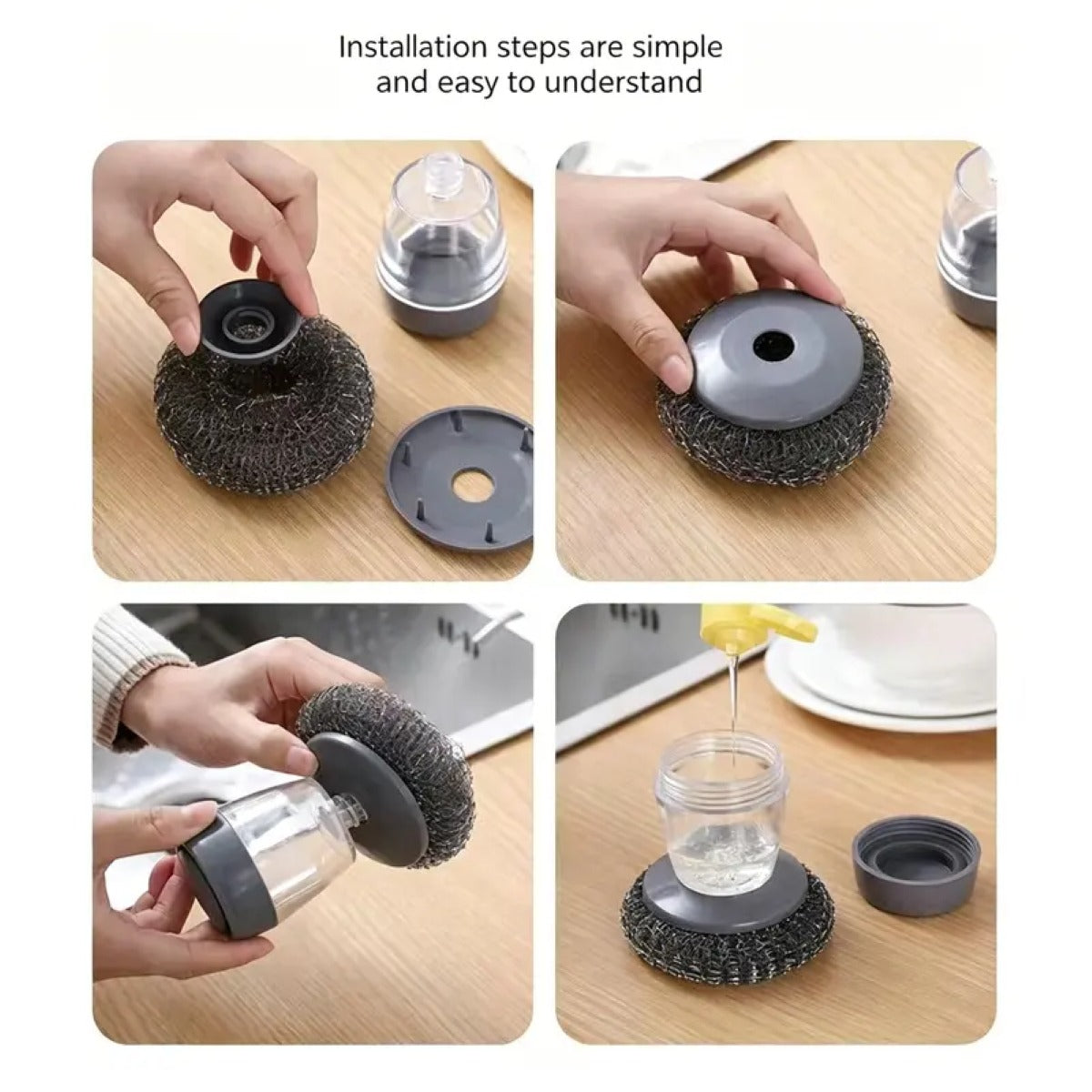 Liquid-Adding Palm Pot Brush