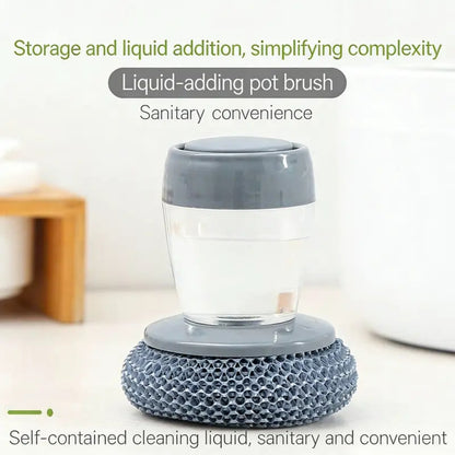Liquid-Adding Palm Pot Brush
