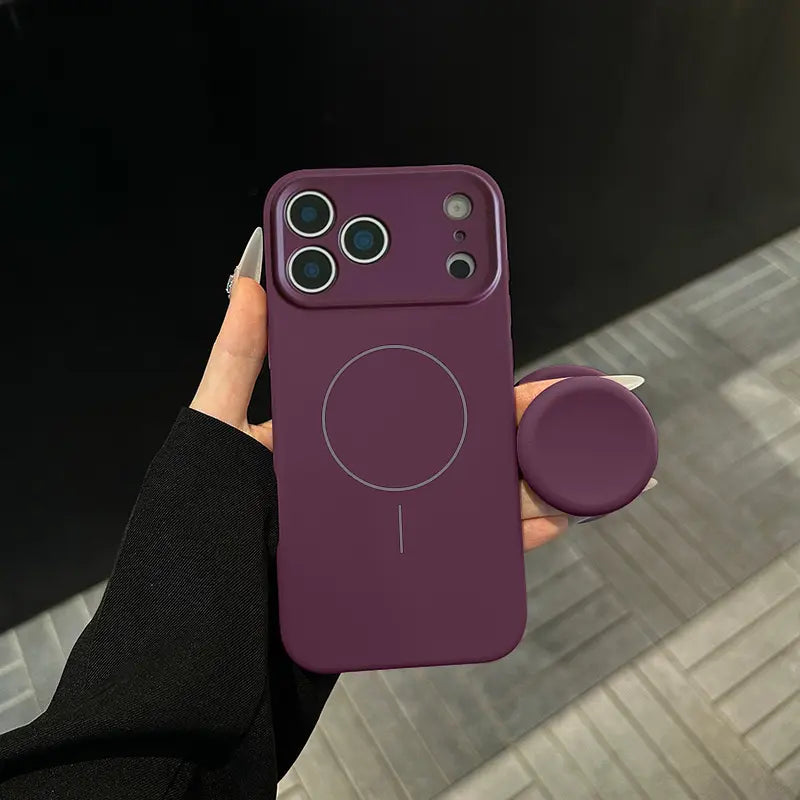 Liquid Silicone iPhone Case | Built-in Magnetic Kickstand | iPhone 13-18